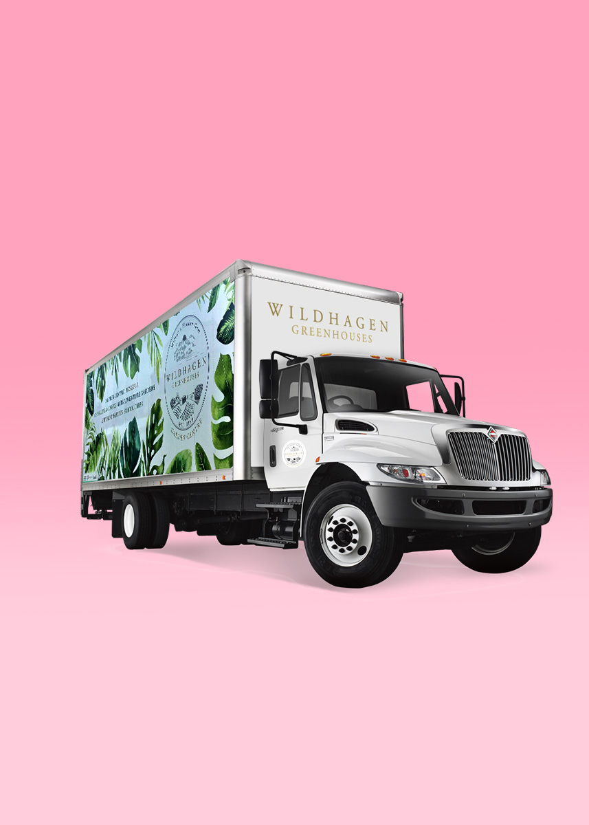 Wildhagen Greenhouses Milton, ON rebranding of their truck