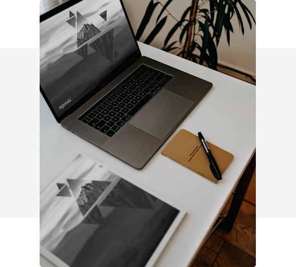 Agenda Marketing shows off their Website Design and Development on laptop computer
