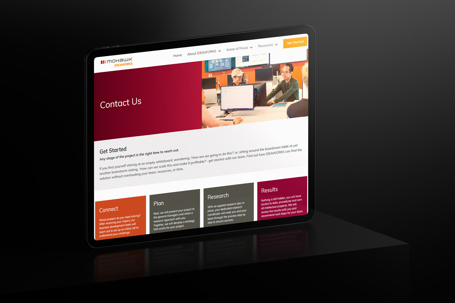 Agenda-Marketing-Mohawk-College-Ideaworks-website-mockup-3
